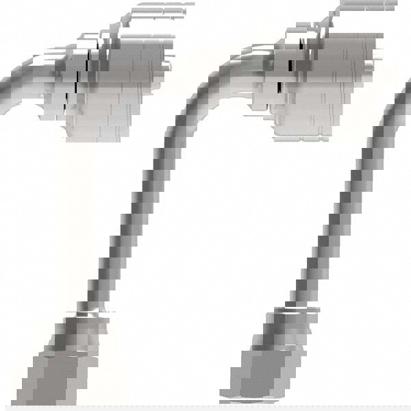 Hydraulic Hose Female ORS Swivel Long Drop 90 Elbow: 4 mm, 9/16-18